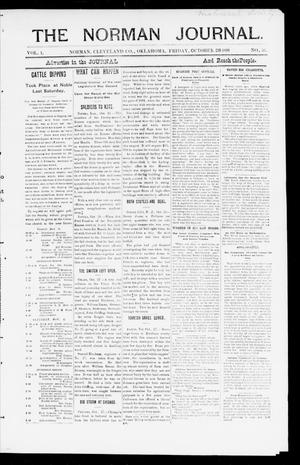 The Norman Journal. (Norman, Okla.), Vol. 1, No. 36, Ed. 1 Friday, October 28, 1898