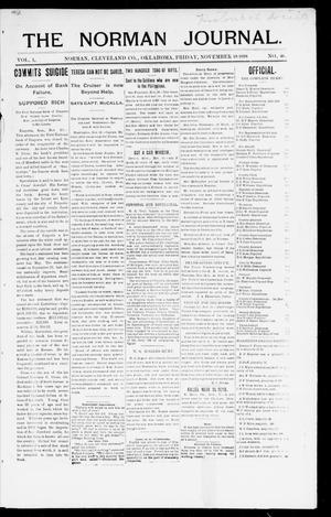 The Norman Journal. (Norman, Okla.), Vol. 1, No. 40, Ed. 1 Friday, November 18, 1898