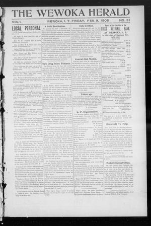 The Wewoka Herald (Wewoka, Indian Terr.), Vol. 1, No. 31, Ed. 1 Friday, February 9, 1906