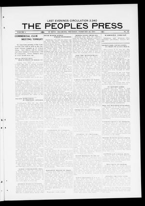 Primary view of object titled 'The Peoples Press (El Reno, Okla.), Vol. 1, No. 16, Ed. 1 Thursday, February 23, 1911'.