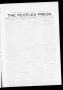 Newspaper: The Peoples Press (El Reno, Okla.), Vol. 1, No. 42, Ed. 1 Saturday, M…