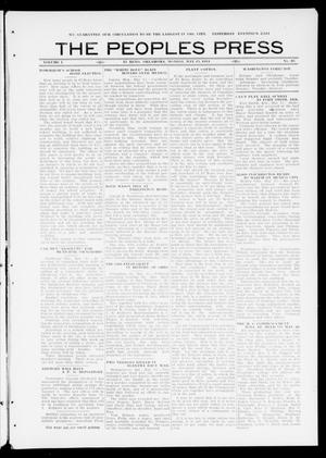 Primary view of object titled 'The Peoples Press (El Reno, Okla.), Vol. 1, No. 85, Ed. 1 Monday, May 15, 1911'.