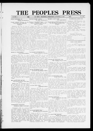 The Peoples Press (El Reno, Okla.), Vol. 1, No. 209, Ed. 1 Wednesday, October 11, 1911