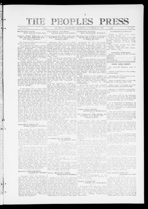 The Peoples Press (El Reno, Okla.), Vol. 1, No. 246, Ed. 1 Thursday, November 23, 1911