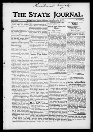 The State Journal. (Mulhall, Okla.), Vol. 3, No. 47, Ed. 1 Friday, November 3, 1905