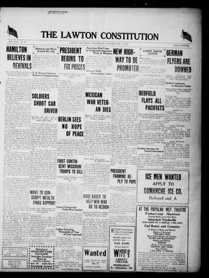 Primary view of object titled 'The Lawton Constitution (Lawton, Okla.), Vol. 17, No. 15, Ed. 1 Wednesday, August 22, 1917'.