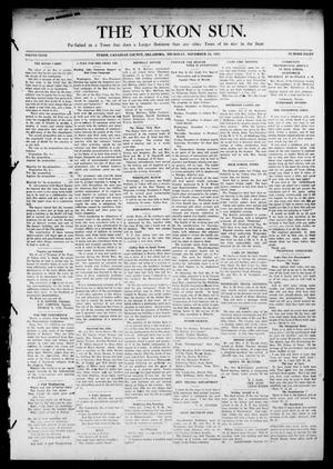 The Yukon Sun. (Yukon, Okla.), Vol. 28, No. 8, Ed. 1 Thursday, November 24, 1921