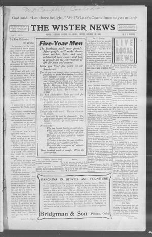 The Wister News (Wister, Okla.), Vol. 1, No. 9, Ed. 1 Friday, October 29, 1909