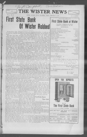 The Wister News (Wister, Okla.), Vol. 1, No. 24, Ed. 1 Friday, February 11, 1910