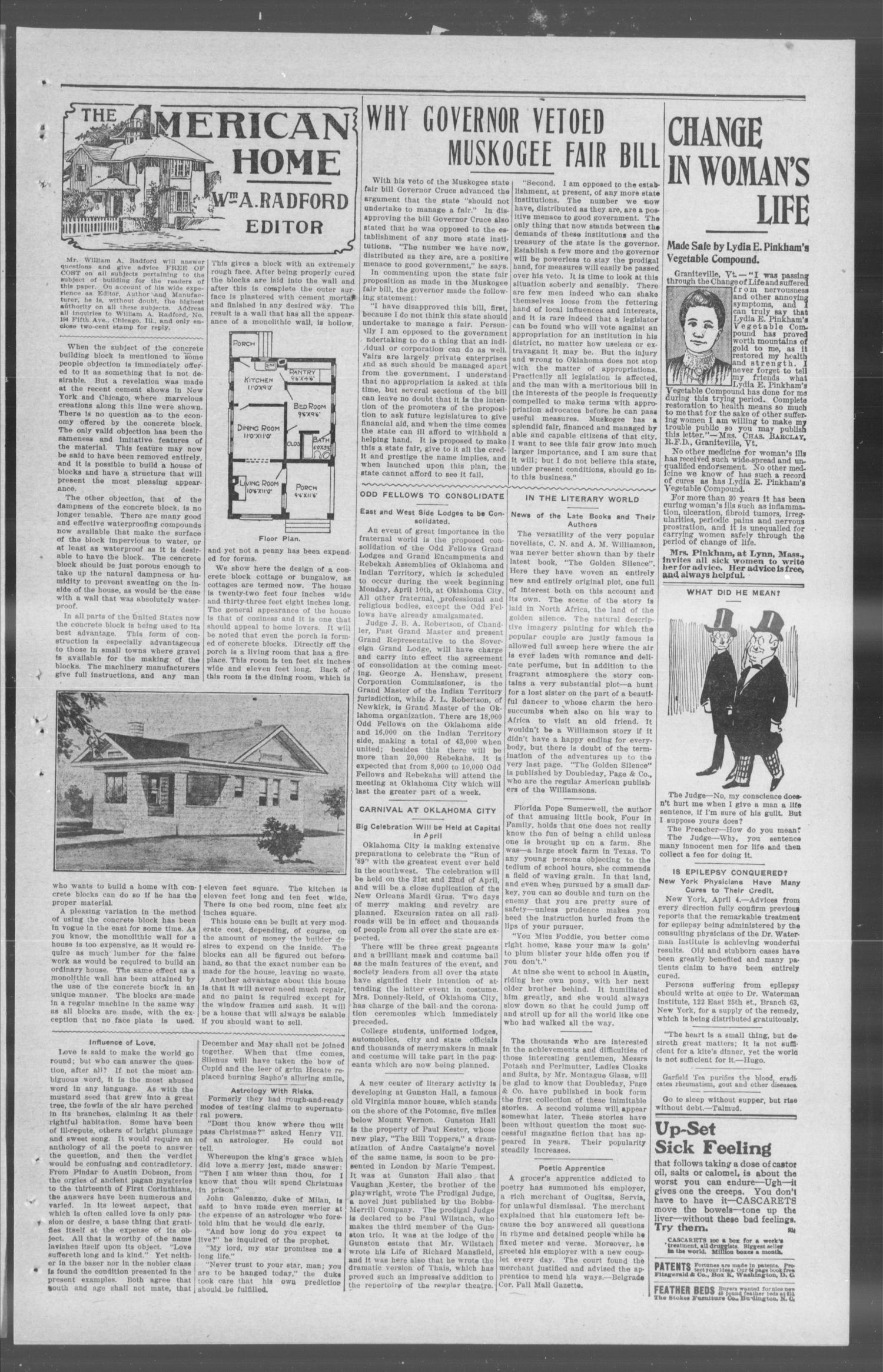 The Wister News (Wister, Okla.), Vol. 2, No. 32, Ed. 1 Friday, April 7, 1911
                                                
                                                    [Sequence #]: 3 of 8
                                                
