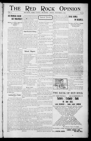 The Red Rock Opinion (Red Rock, Okla.), Vol. 5, No. 13, Ed. 1 Friday, November 1, 1907