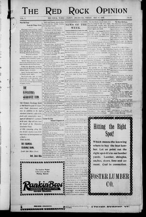 The Red Rock Opinion (Red Rock, Okla.), Vol. 5, No. 41, Ed. 1 Friday, May 15, 1908