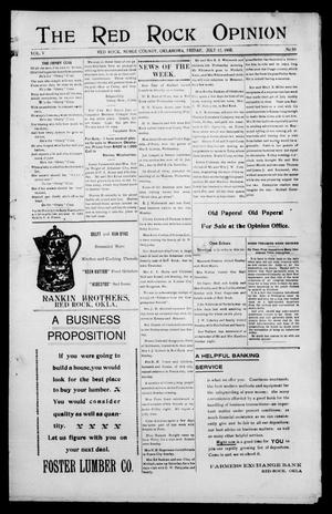The Red Rock Opinion (Red Rock, Okla.), Vol. 5, No. 50, Ed. 1 Friday, July 17, 1908