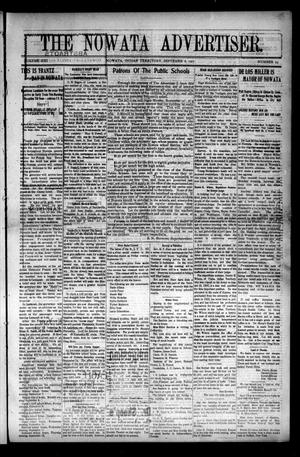 Primary view of object titled 'The Nowata Advertiser. (Nowata, Indian Terr.), Vol. 13, No. 25, Ed. 1 Friday, September 6, 1907'.