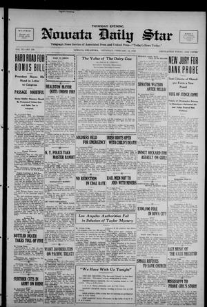 Nowata Daily Star (Nowata, Okla.), Vol. 11, No. 129, Ed. 1 Thursday, February 16, 1922