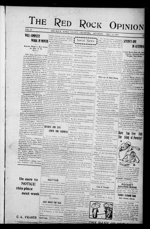 The Red Rock Opinion (Red Rock, Okla.), Vol. 4, No. 49, Ed. 1 Saturday, July 13, 1907