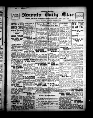Nowata Daily Star (Nowata, Okla.), Vol. 11, No. 300, Ed. 1 Thursday, September 7, 1922
