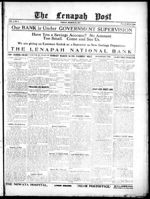 The Lenapah Post (Lenapah, Okla.), Vol. 6, No. 4, Ed. 1 Friday, March 16, 1917