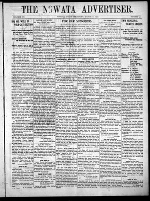 Primary view of object titled 'The Nowata Advertiser. (Nowata, Indian Terr.), Vol. 12, No. 52, Ed. 1 Friday, March 22, 1907'.