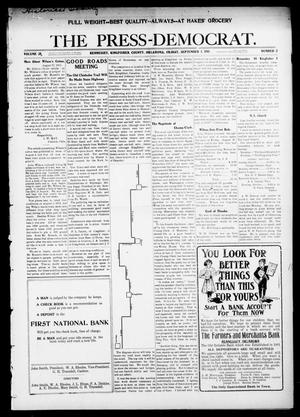 The Press-Democrat. (Hennessey, Okla.), Vol. 19, No. 2, Ed. 1 Friday, September 1, 1911