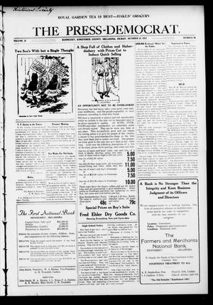 Primary view of object titled 'The Press-Democrat. (Hennessey, Okla.), Vol. 21, No. 10, Ed. 1 Friday, October 25, 1912'.