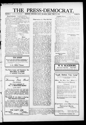 The Press-Democrat. (Hennessey, Okla.), Vol. 21, No. 30, Ed. 1 Friday, March 14, 1913
