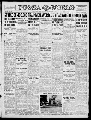 Primary view of object titled 'Tulsa Daily World (Tulsa, Okla.), Vol. 11, No. 302, Ed. 1 Sunday, September 3, 1916'.