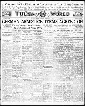 Primary view of object titled 'Tulsa Daily World (Tulsa, Okla.), Vol. 13, No. 43, Ed. 1 Tuesday, November 5, 1918'.