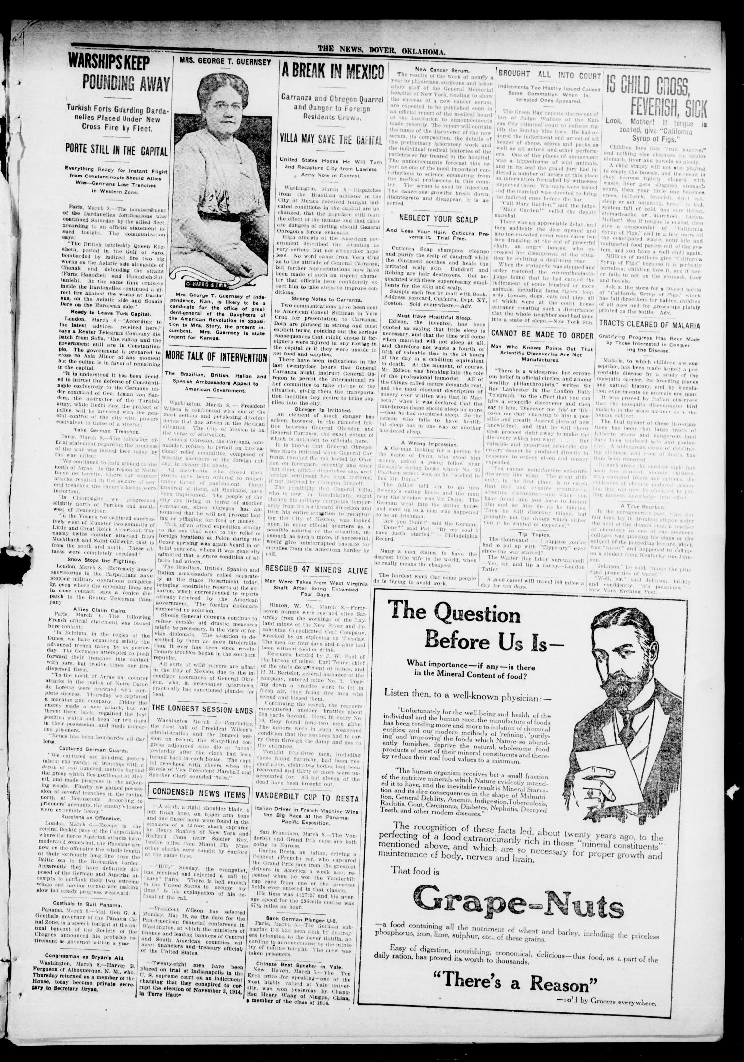 The Dover News (Dover, Okla.), Vol. 14, No. 48, Ed. 1 Thursday, March 11, 1915
                                                
                                                    [Sequence #]: 3 of 6
                                                