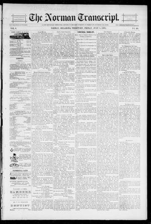 Primary view of object titled 'The Norman Transcript. (Norman, Okla. Terr.), Vol. 06, No. 40, Ed. 1 Friday, July 5, 1895'.