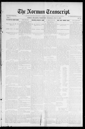 Primary view of object titled 'The Norman Transcript. (Norman, Okla. Terr.), Vol. 07, No. 41, Ed. 1 Friday, July 10, 1896'.