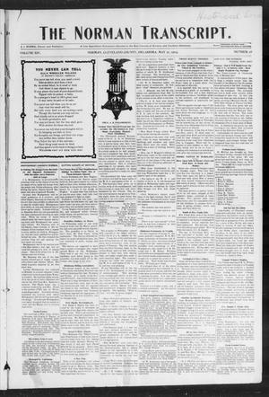 Primary view of object titled 'The Norman Transcript. (Norman, Okla.), Vol. 14, No. 28, Ed. 1 Thursday, May 21, 1903'.