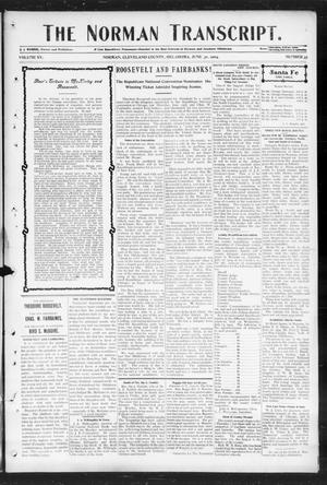 Primary view of object titled 'The Norman Transcript. (Norman, Okla.), Vol. 15, No. 35, Ed. 1 Thursday, June 30, 1904'.