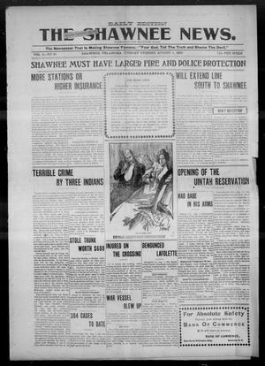 Primary view of object titled 'The Shawnee News. (Shawnee, Okla.), Vol. 9, No. 91, Ed. 1 Tuesday, August 1, 1905'.