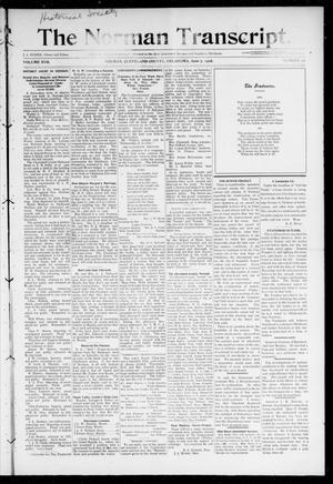 Primary view of object titled 'The Norman Transcript. (Norman, Okla.), Vol. 17, No. 32, Ed. 1 Thursday, June 7, 1906'.