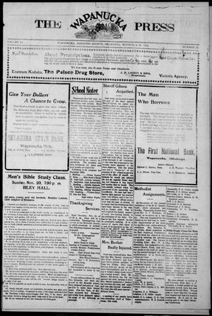 Primary view of object titled 'The Wapanucka Press (Wapanucka, Okla.), Vol. 21, No. 22, Ed. 1 Friday, November 18, 1921'.