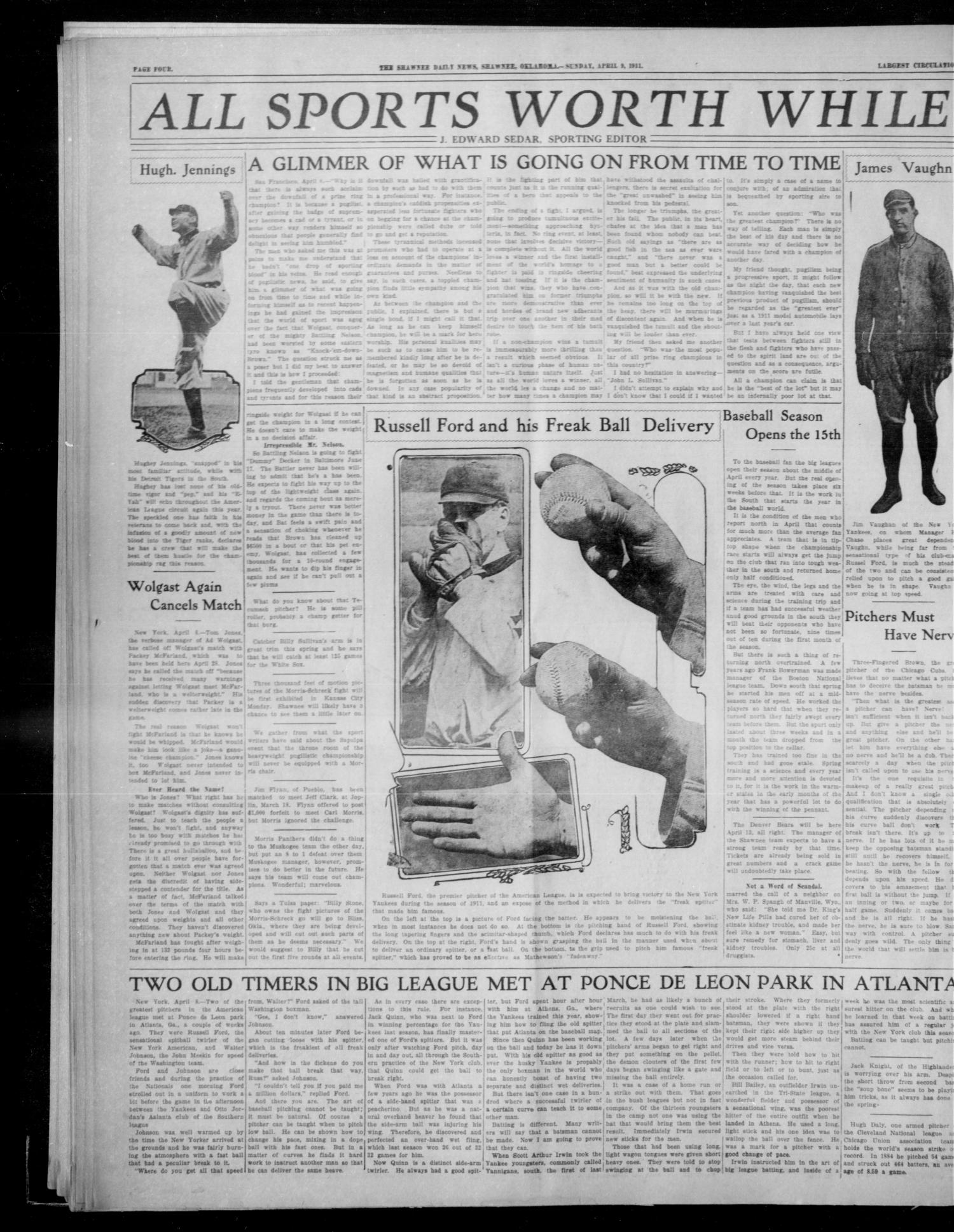 The Shawnee News (Shawnee, Okla.), Vol. 16, No. 21, Ed. 2 Sunday, April 9, 1911
                                                
                                                    [Sequence #]: 4 of 8
                                                