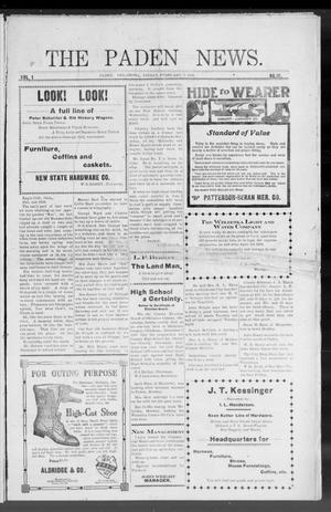 The Paden News. (Paden, Okla.), Vol. 1, No. 19, Ed. 1 Friday, February 5, 1909