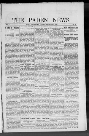 The Paden News. (Paden, Okla.), Vol. 1, No. 5, Ed. 1 Friday, October 30, 1908