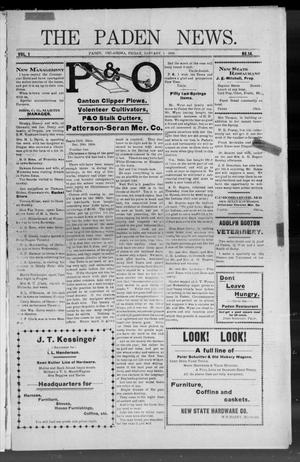 The Paden News. (Paden, Okla.), Vol. 1, No. 14, Ed. 1 Friday, January 1, 1909