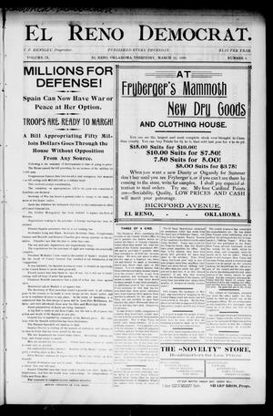 El Reno Democrat. (El Reno, Okla. Terr.), Vol. 9, No. 8, Ed. 1 Thursday, March 10, 1898