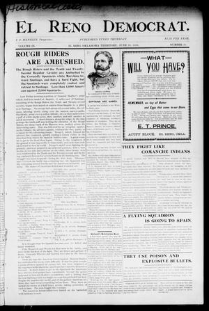 El Reno Democrat. (El Reno, Okla. Terr.), Vol. 9, No. 24, Ed. 1 Thursday, June 30, 1898
