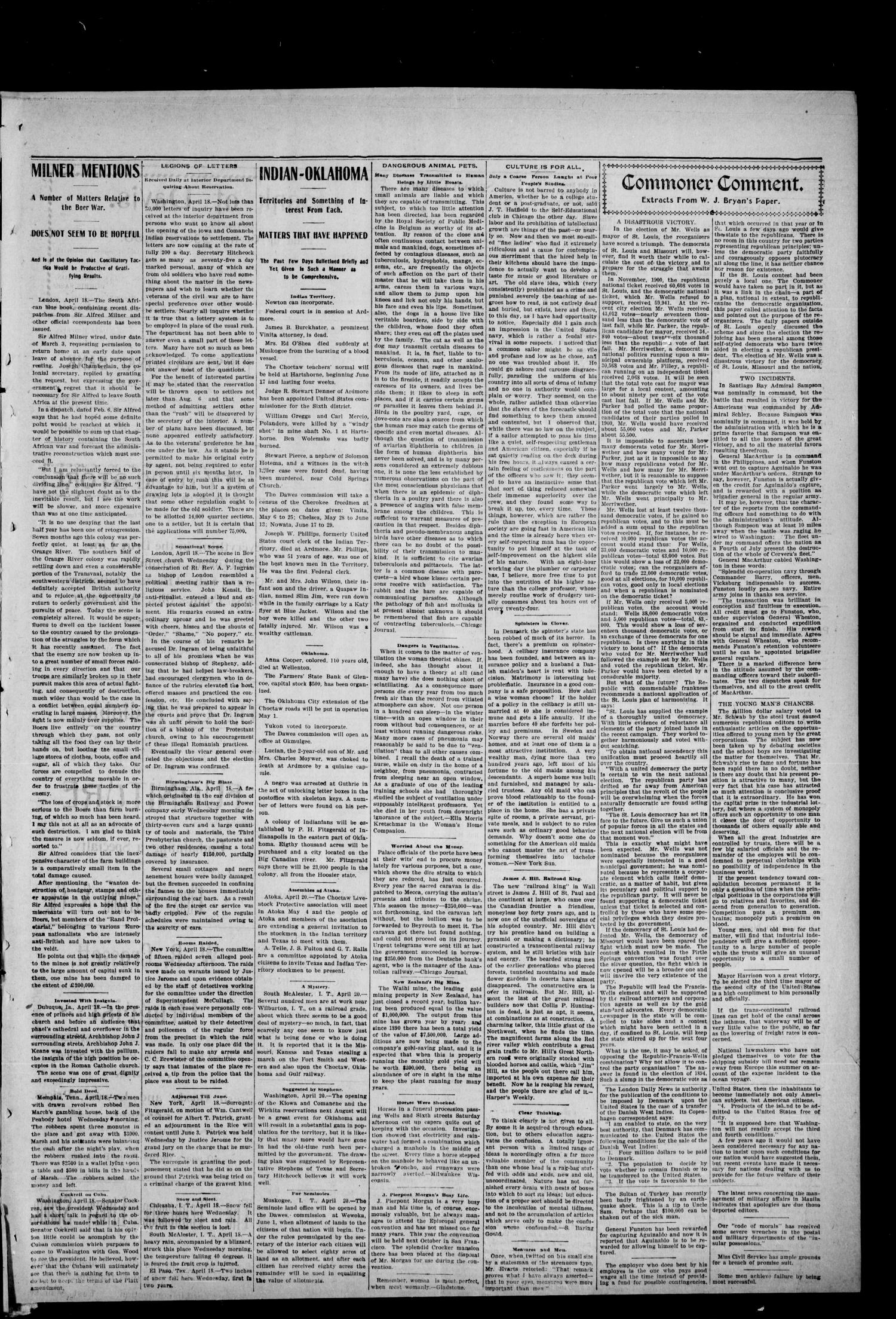 The Davis Weekly News. (Davis, Indian Terr.), Vol. 7, No. 39, Ed. 1 Thursday, April 25, 1901
                                                
                                                    [Sequence #]: 3 of 8
                                                