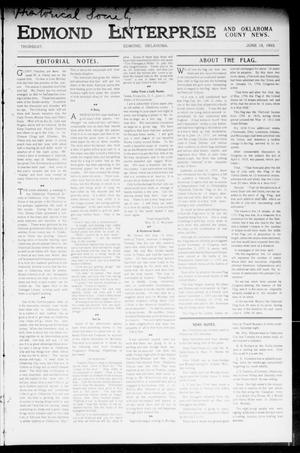 Edmond Enterprise and Oklahoma County News. (Edmond, Okla.), Vol. 1, No. 20, Ed. 1 Thursday, June 18, 1903