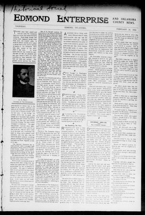 Edmond Enterprise and Oklahoma County News. (Edmond, Okla.), Vol. 1, No. 55, Ed. 1 Thursday, February 18, 1904