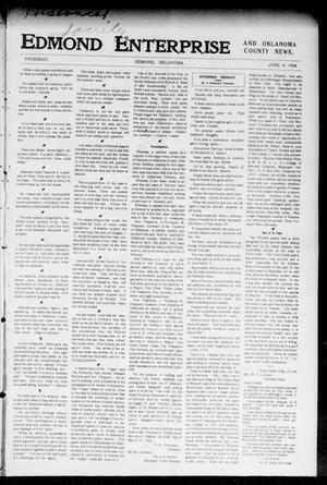 Edmond Enterprise and Oklahoma County News. (Edmond, Okla.), Vol. 1, No. 71, Ed. 1 Thursday, June 9, 1904