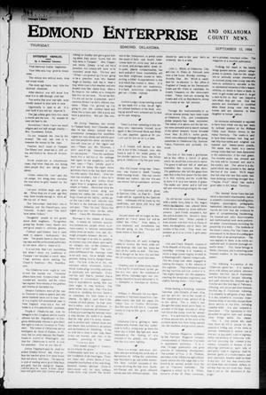 Edmond Enterprise and Oklahoma County News. (Edmond, Okla.), Vol. 1, No. 85, Ed. 1 Thursday, September 15, 1904