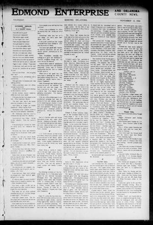 Edmond Enterprise and Oklahoma County News. (Edmond, Okla.), Vol. 1, No. 93, Ed. 1 Thursday, November 10, 1904