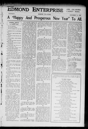 Edmond Enterprise and Oklahoma County News. (Edmond, Okla.), Vol. 1, No. 100, Ed. 1 Thursday, December 29, 1904