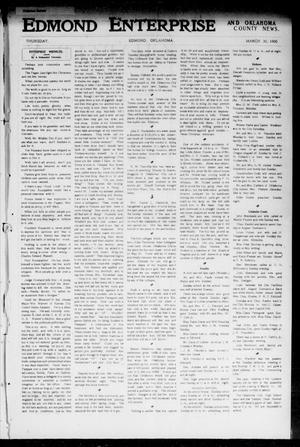 Edmond Enterprise and Oklahoma County News. (Edmond, Okla.), Vol. 1, No. 113, Ed. 1 Thursday, March 30, 1905
